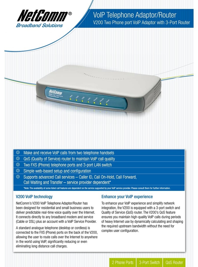 NetComm V200 User manual NetComm V200 User manual