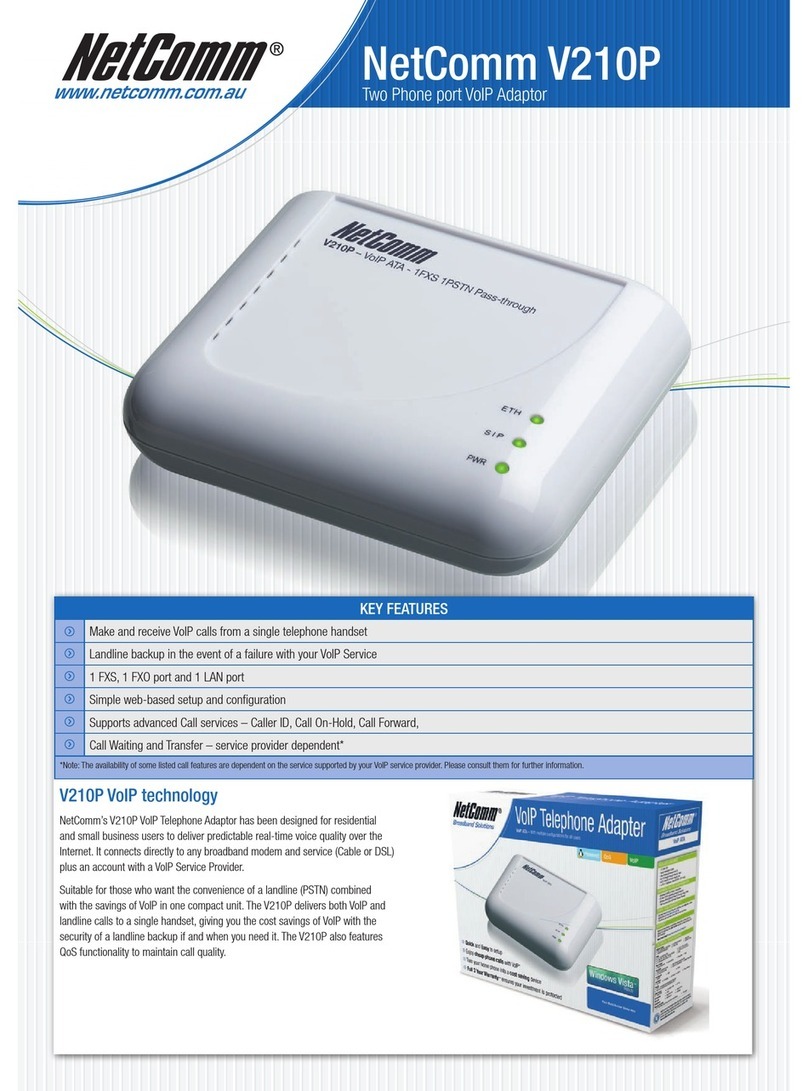 NetComm V210P User manual