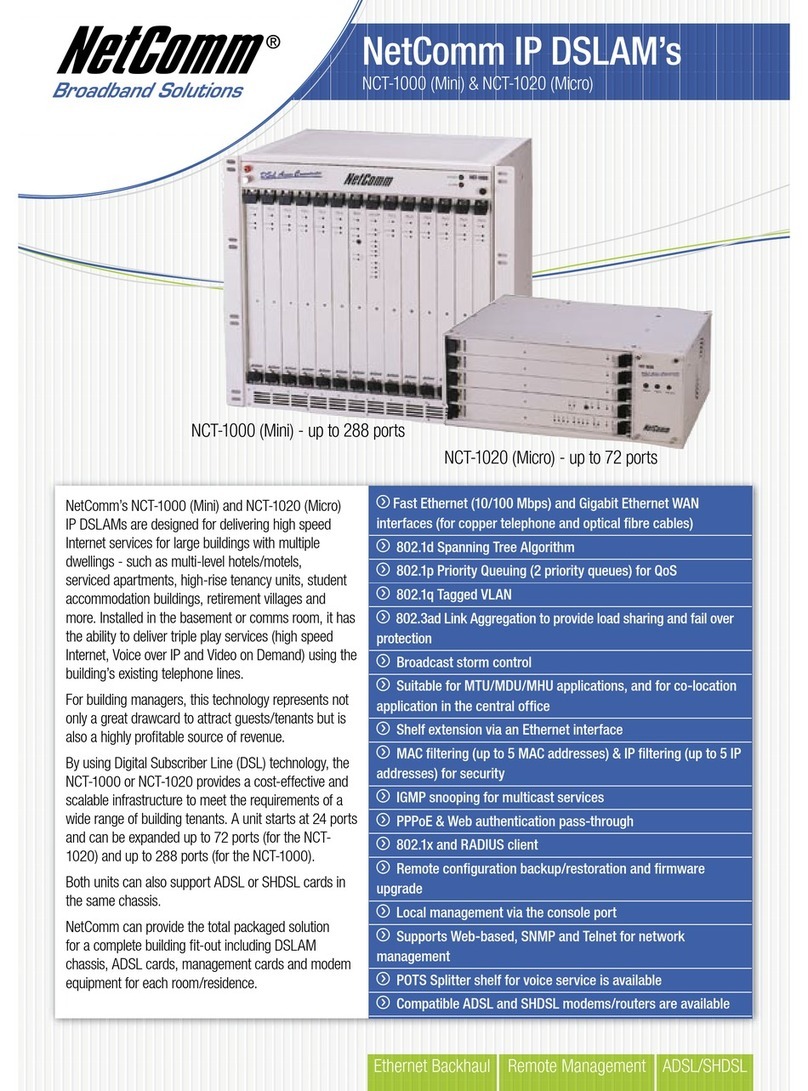 NetComm NCT-1000 Technical specifications