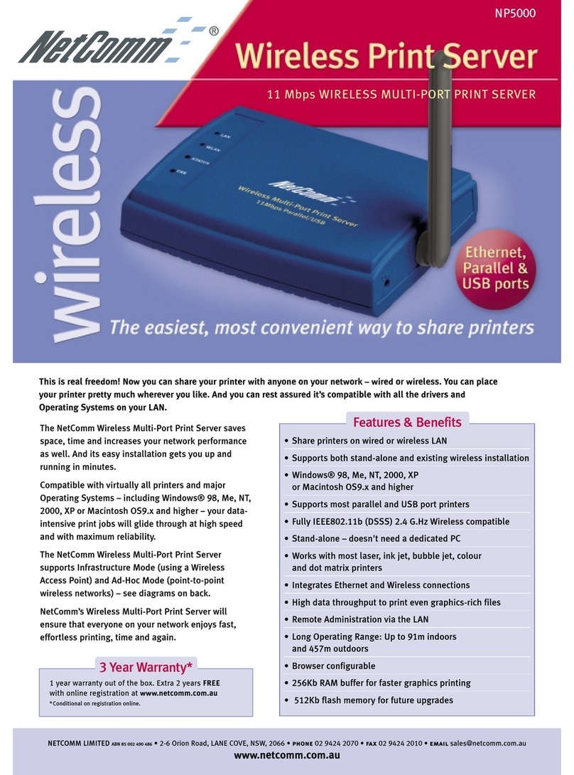 NetComm NP5000 Specification sheet