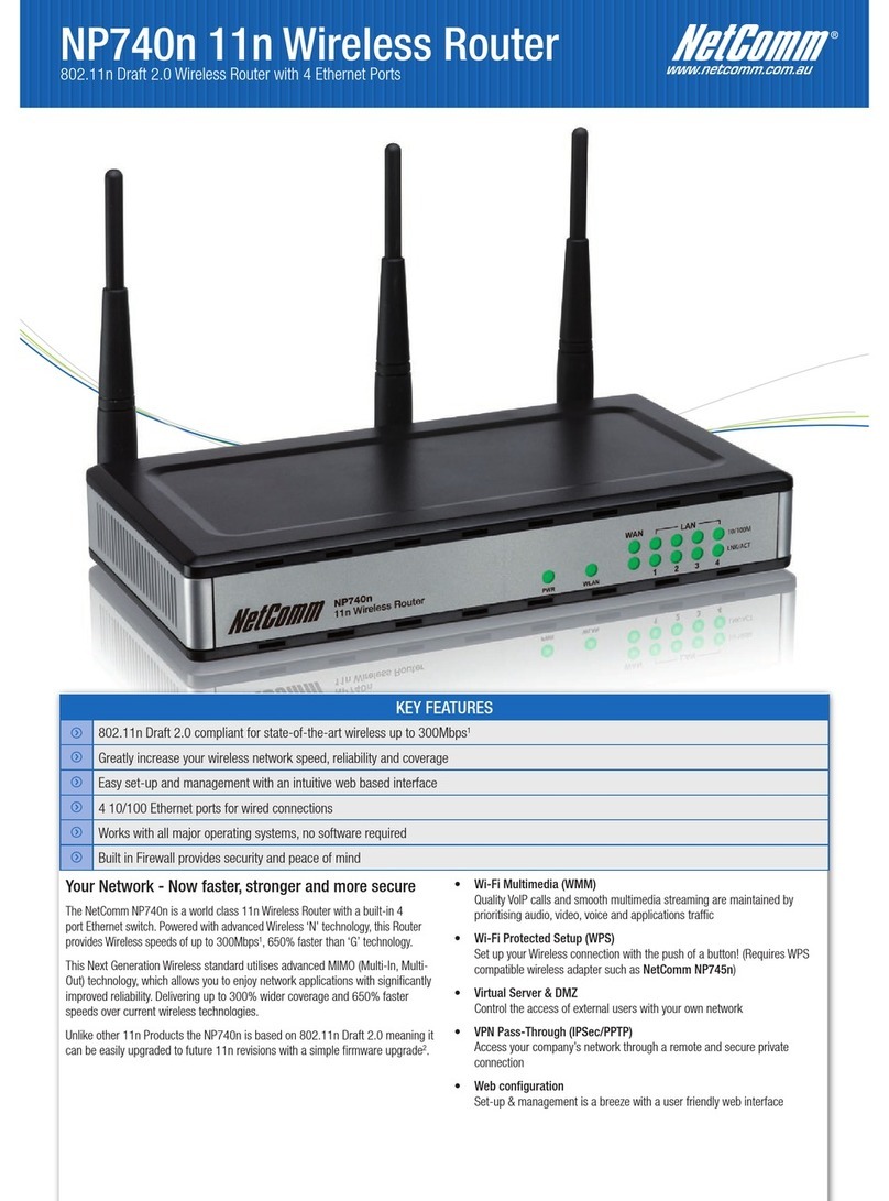 NetComm NP740n Specification sheet
