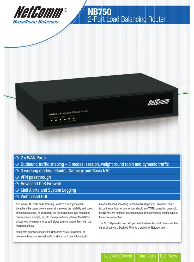 NetComm NB750 Specification sheet