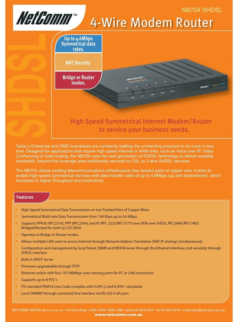 NetComm NB704 User manual