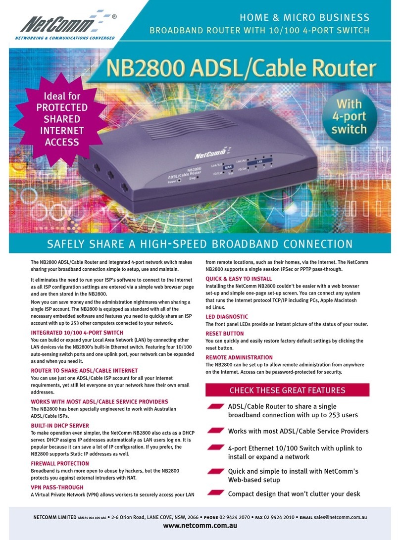 NetComm NB2800 User manual NetComm NB2800 User manual