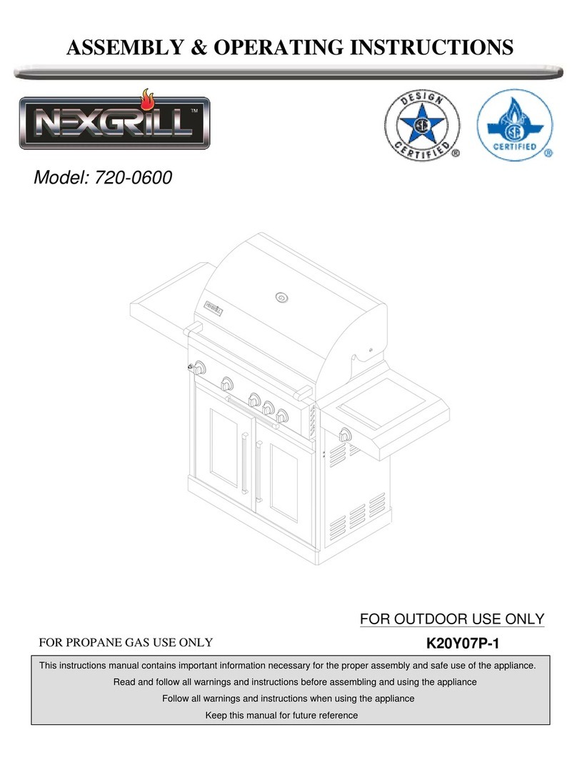 Nexgrill 720-0600 Quick reference guide
