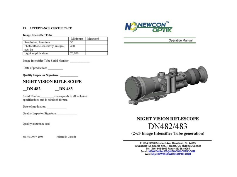 Newcon Optik DN482 User manual Newcon Optik DN482 User manual