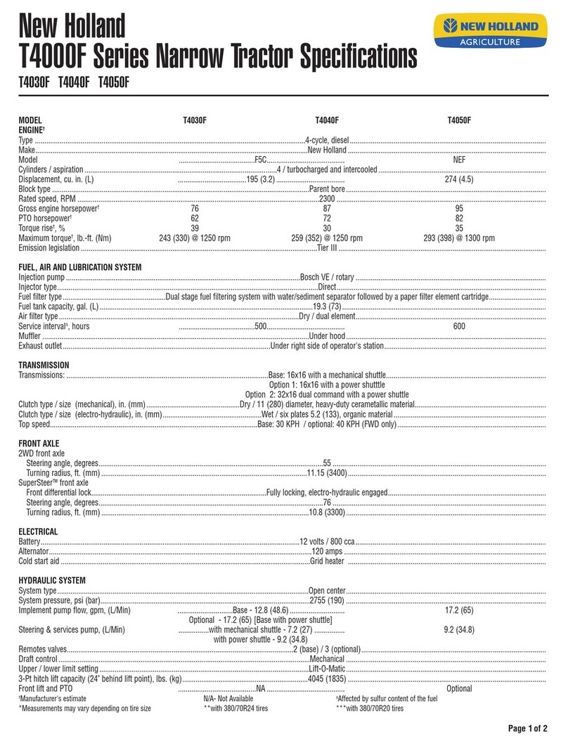 New Holland T4030F Specifications