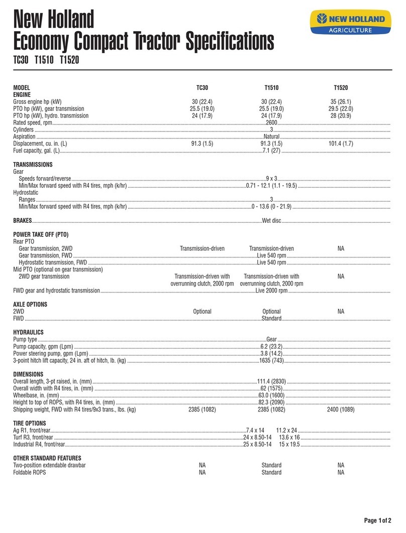 New Holland T1510 User manual