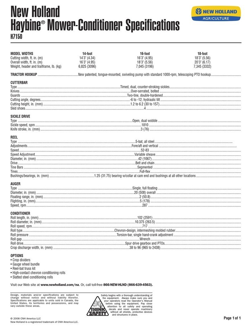 New Holland Haybine H7150 User manual