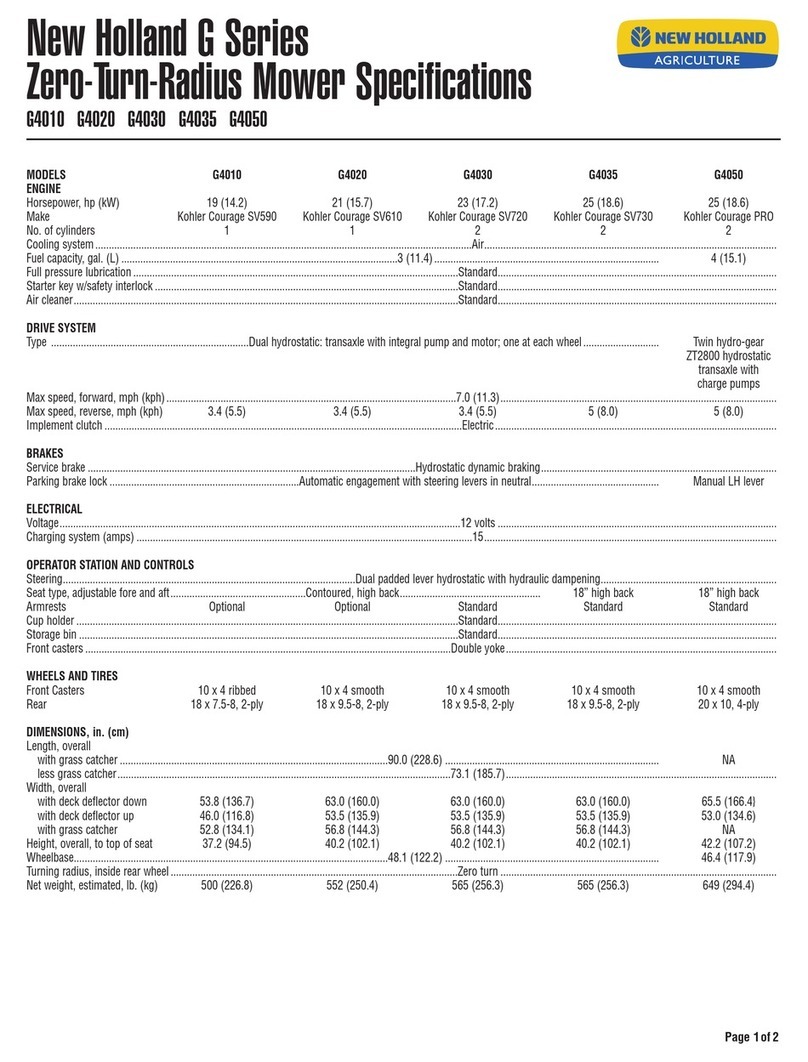 New Holland G4010 Specifications