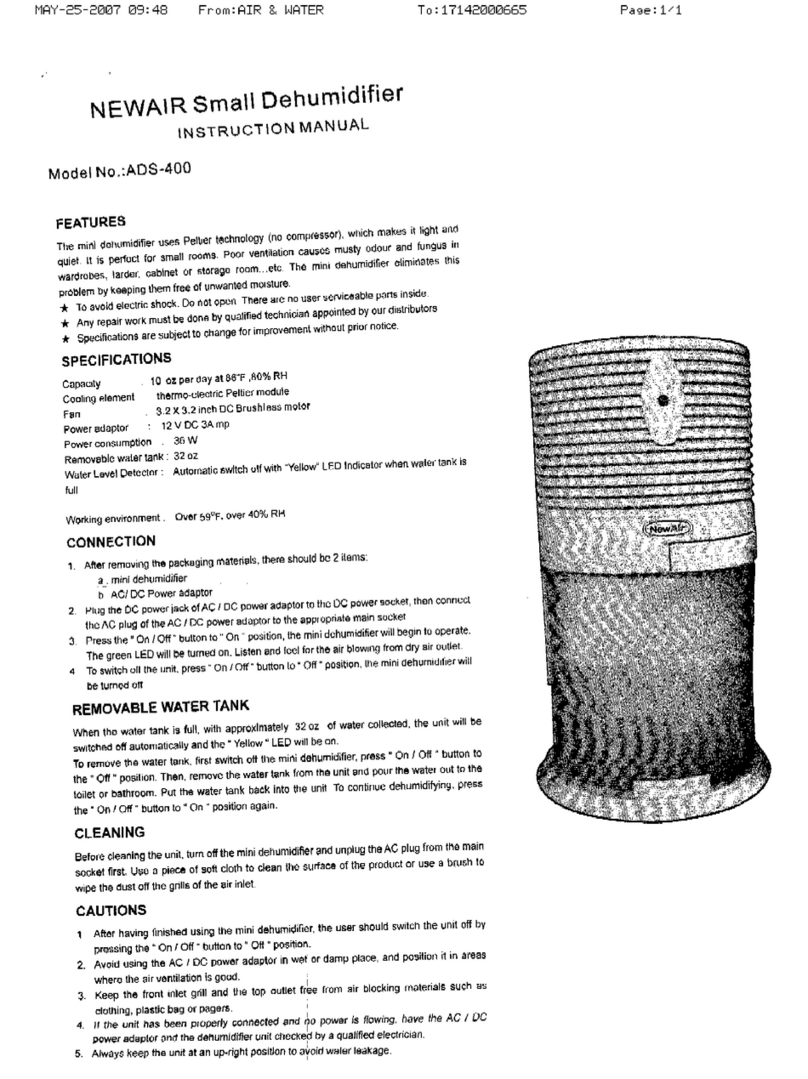 New Air ADS-400 instruction manual