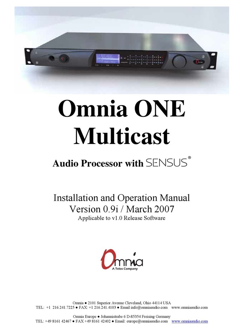 Telos Omnia ONE Multicast User manual