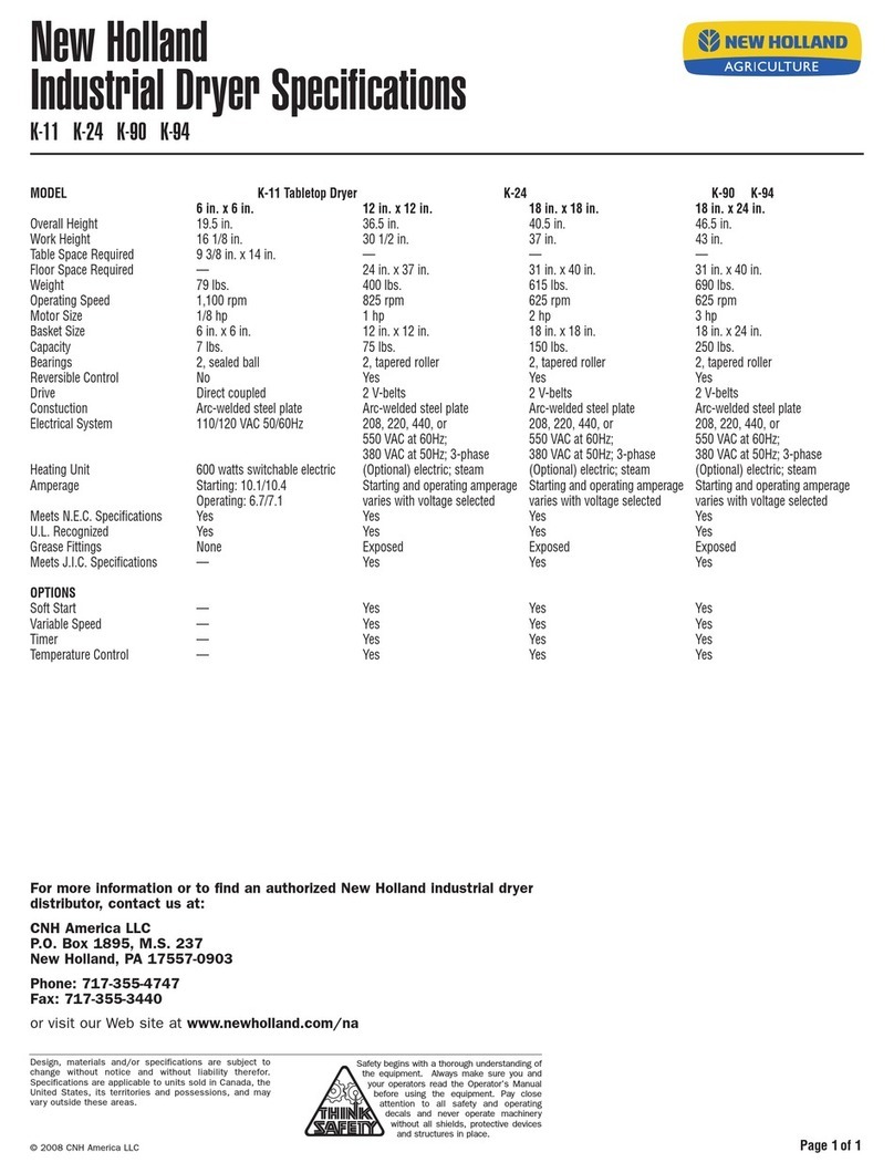 New Holland K-90 Specifications