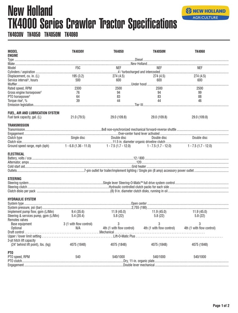 New Holland TK4030V User manual