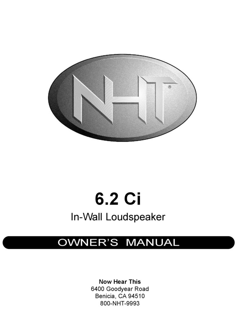 NHT 6.2 Ci owner's manual