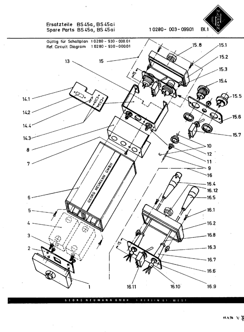 Neumann.Berlin BS 45a Spare parts list