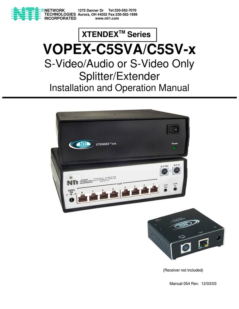 NTI XTENDEX VOPEX-C5SV-x Installation and operation manual
