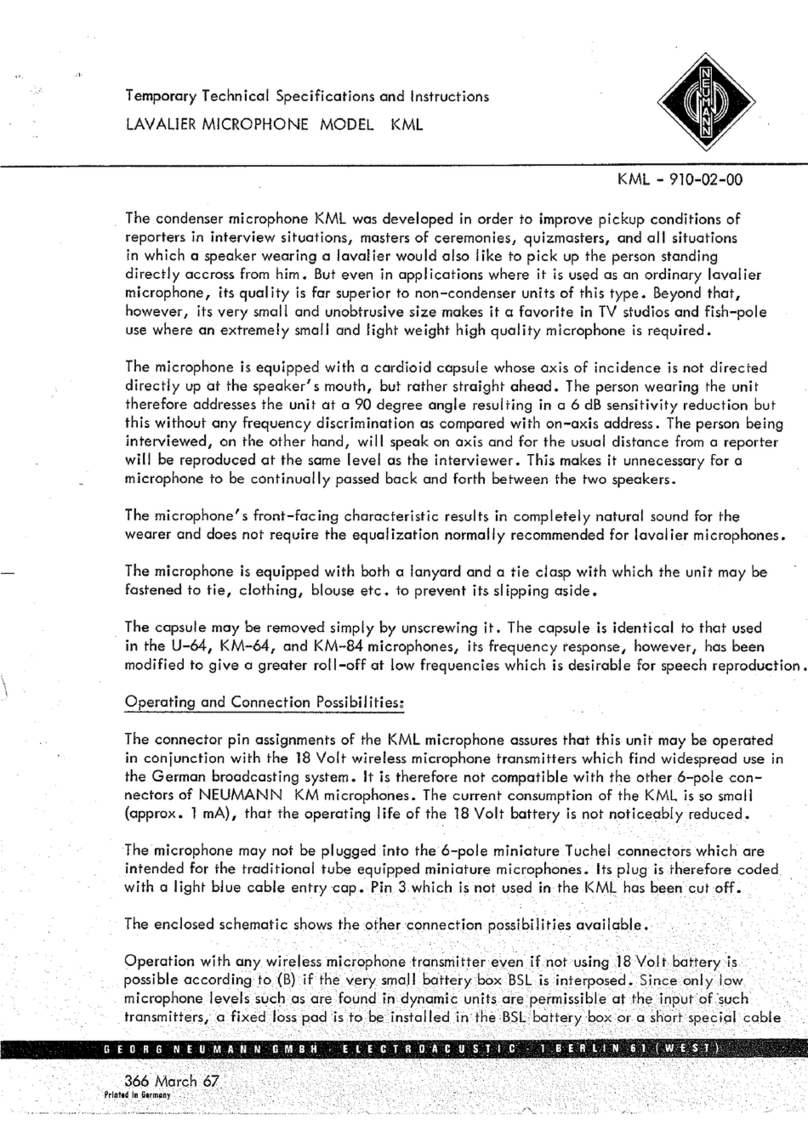 Neumann KML Technical specifications