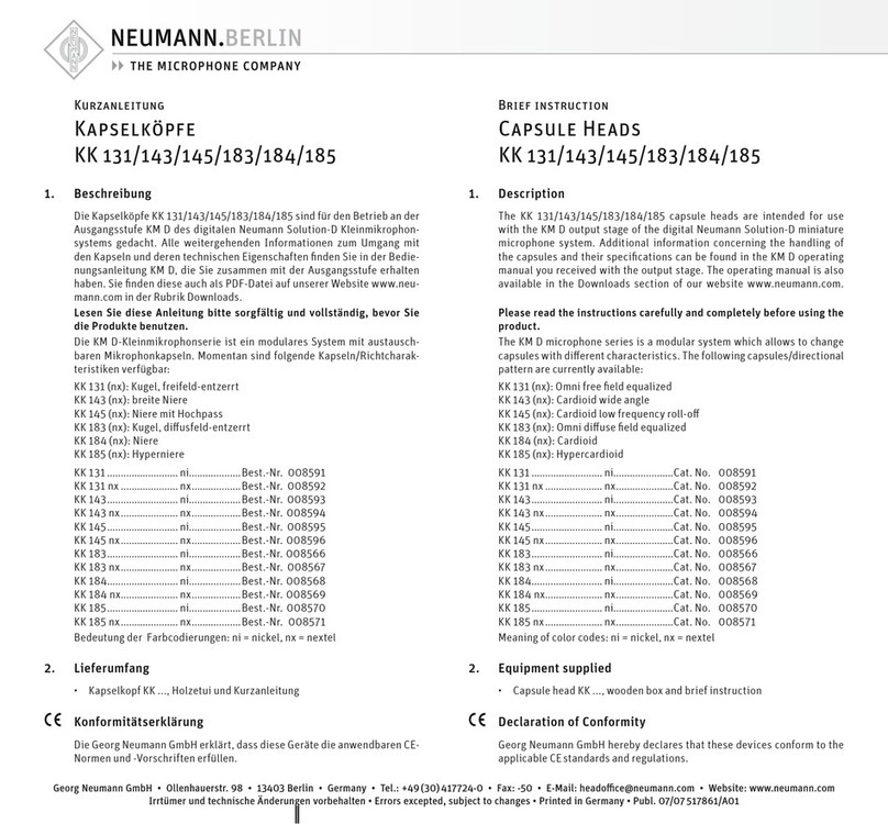 Neumann.Berlin KK 183 Reference guide
