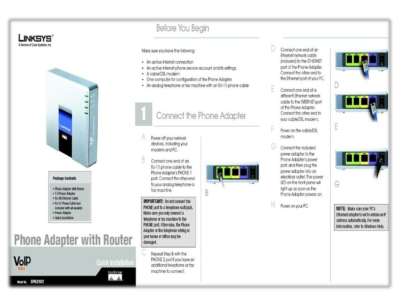 Linksys Small Business SPA2102 Original operating instructions