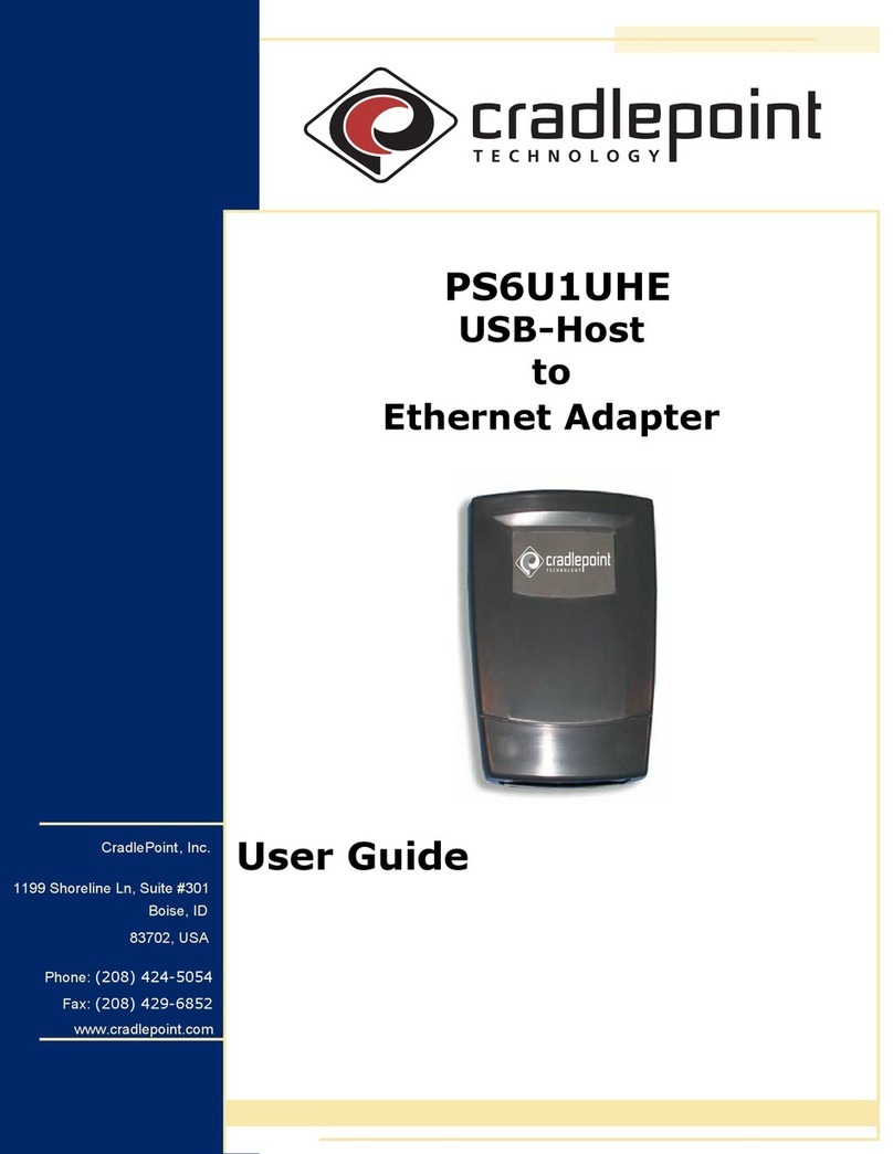 Cradlepoint USB-Host to Ethernet Adapter PS6U1UHE user guide Cradlepoint USB-Host to Ethernet Adapter PS6U1UHE user guide