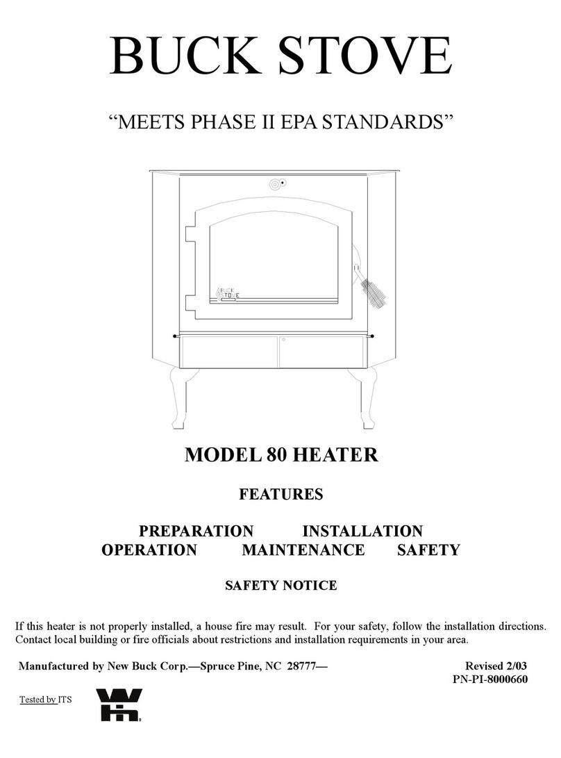 New Buck Corporation Heater Model 80 Installation and operation manual New Buck Corporation Heater Model 80 Installation and operation manual