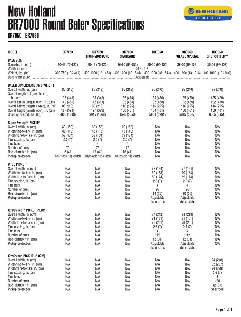 New Holland BR7000 Series Specifications