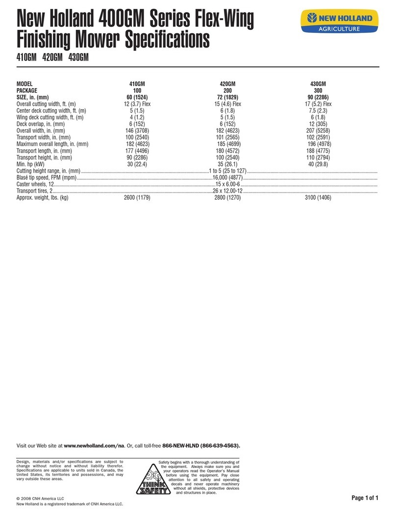 New Holland 410GM User manual