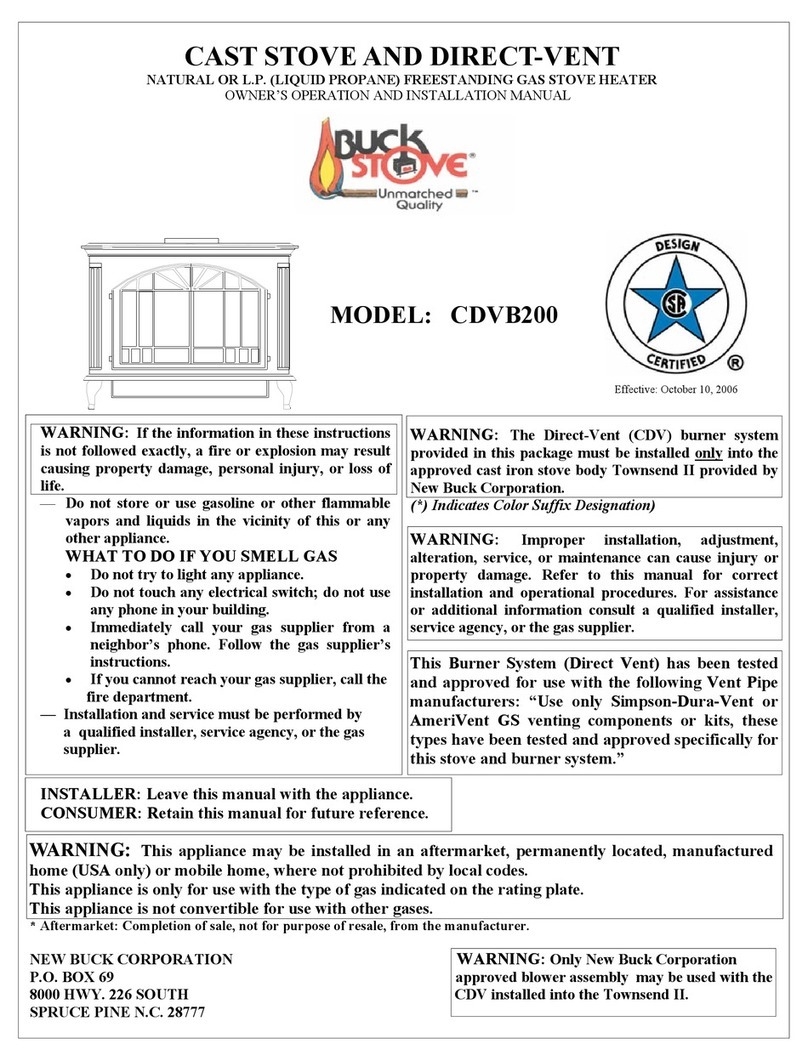 New Buck Corporation CDVB200 OWNER'S OPERATION AND INSTALLATION MANUAL