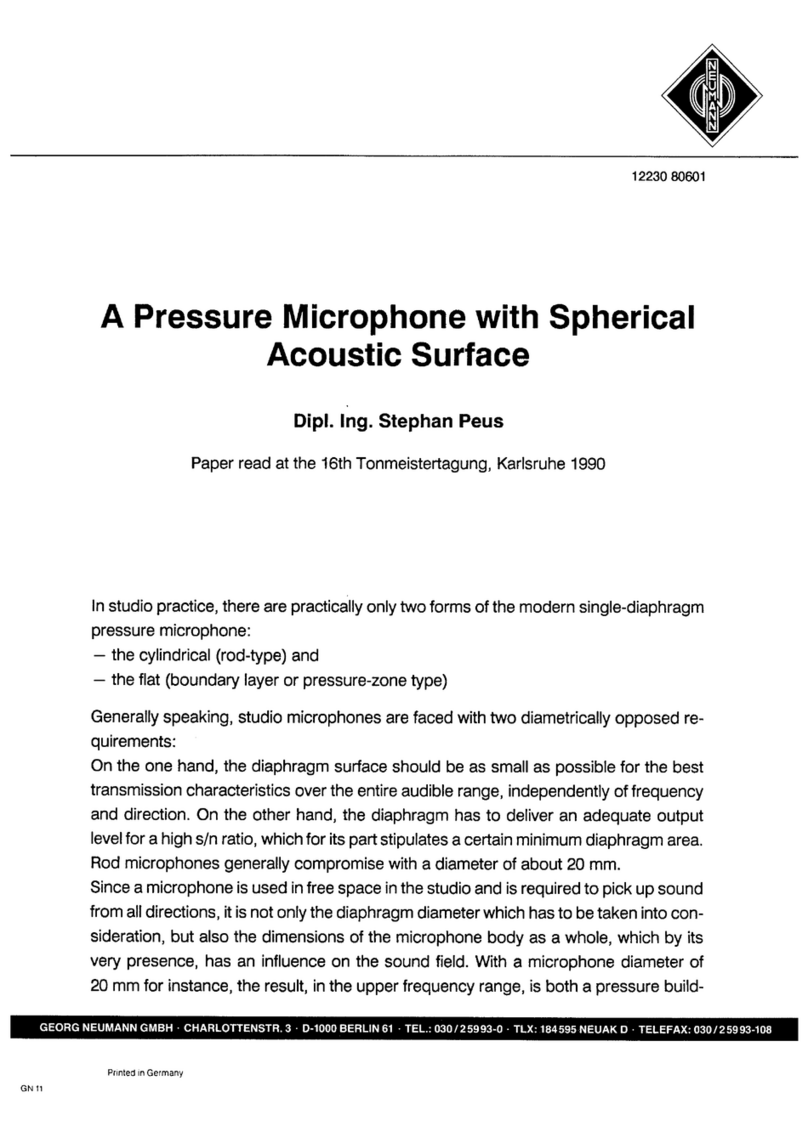 Neumann Pressure Microphone With Sperical Acoustic... Brochure & specs