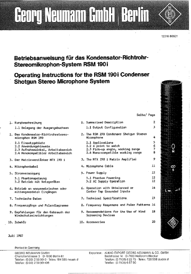 Neumann RSM 190i operating instructions
