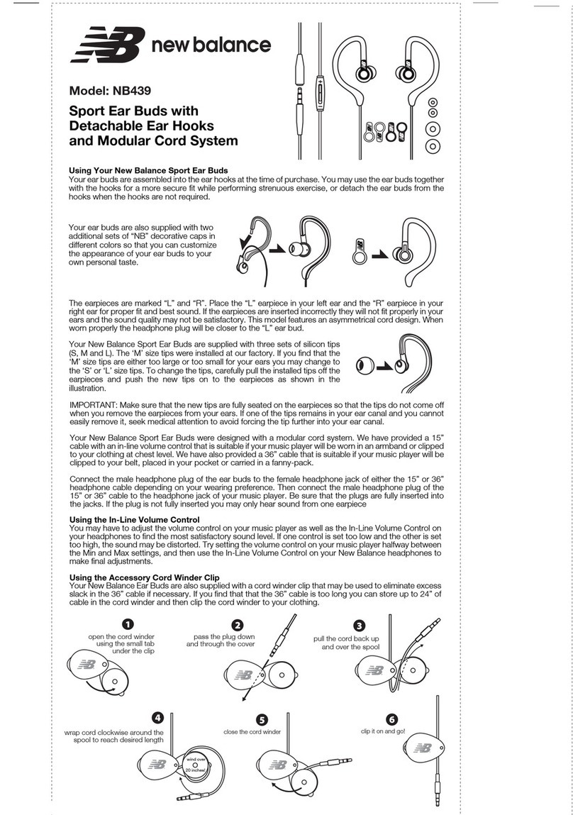 New Balance NB439 User manual New Balance NB439 User manual