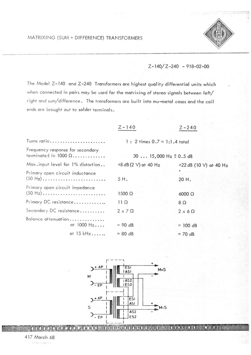 Neumann Z-140 User manual