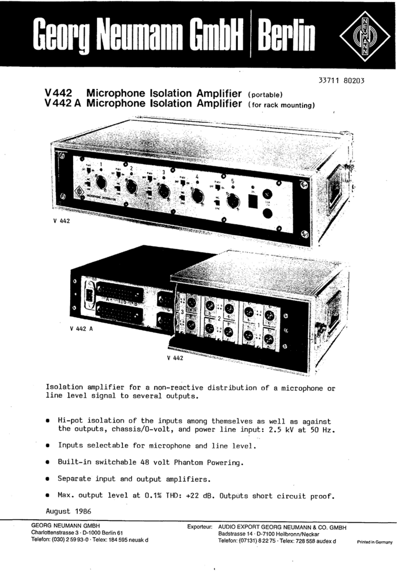 Neumann.Berlin V442 owner's manual
