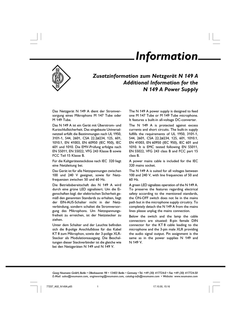 Neumann.Berlin N 149 A installation instructions