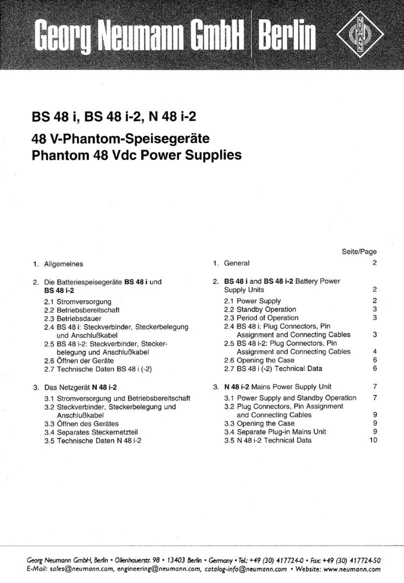 Neumann.Berlin BS 48 i owner's manual
