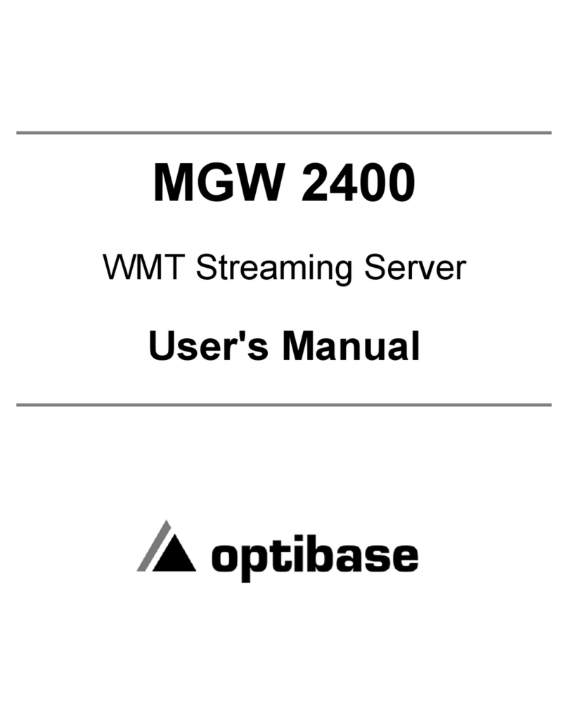 Optibase MGW 2400 WMT user manual