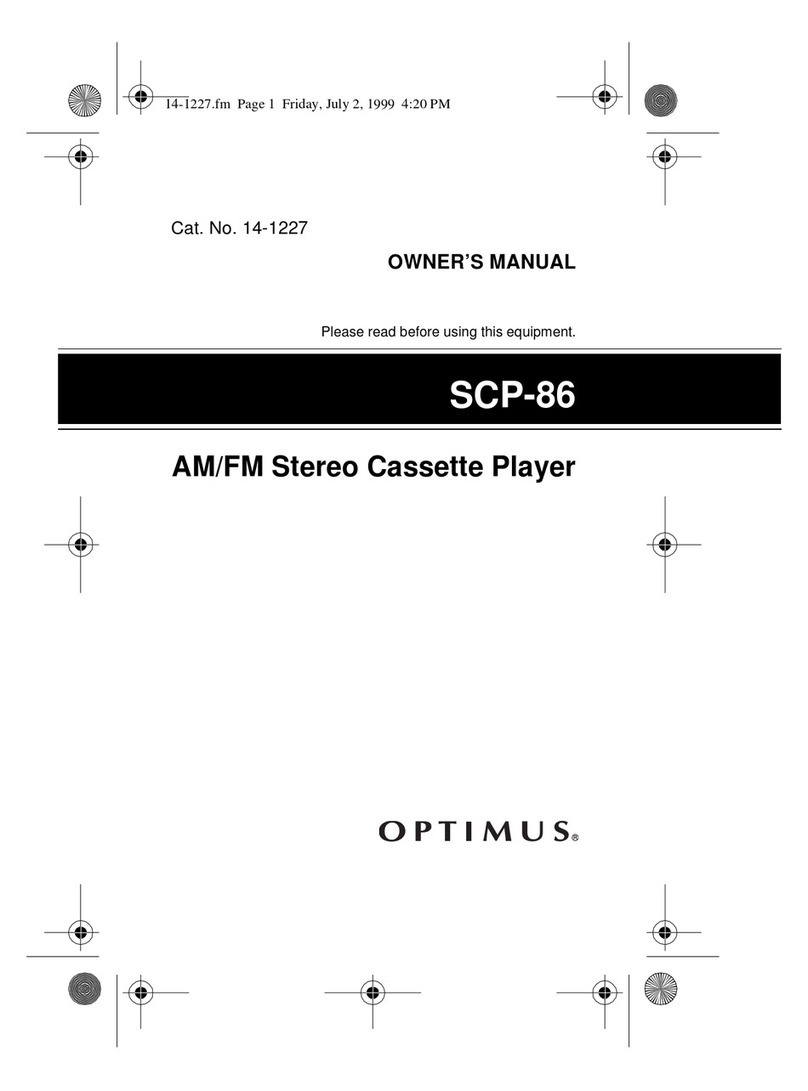 Optimus SCP-86 owner's manual