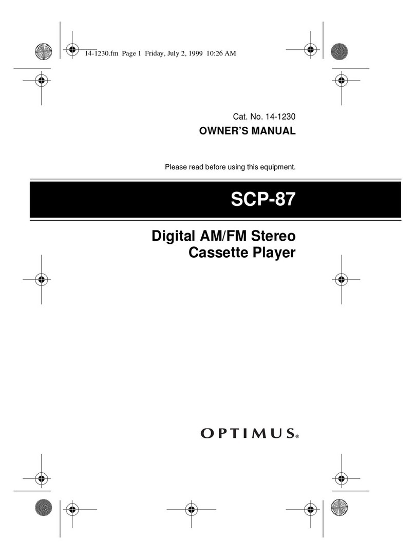 Optimus SCP-87 User manual