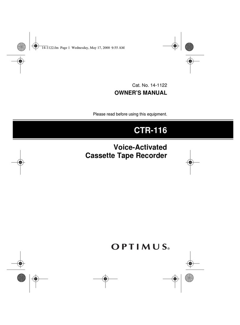 Optimus CTR-116 User manual