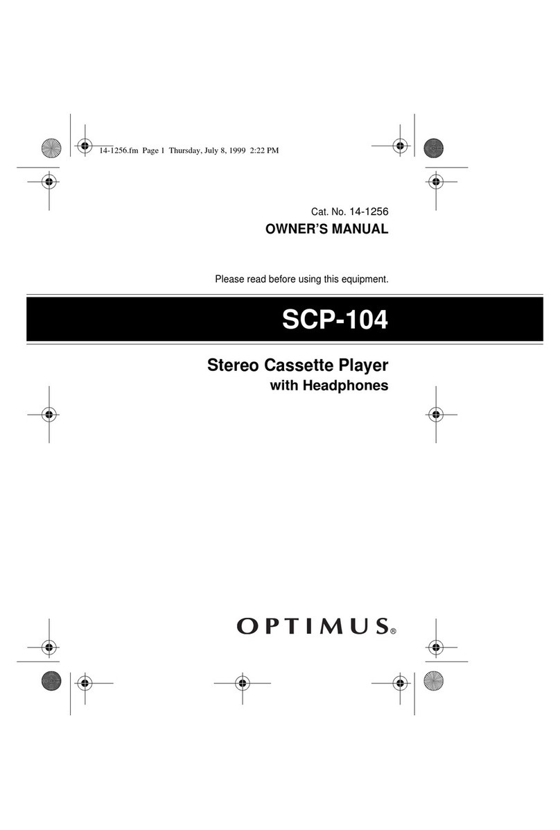 Optimus SCP-104 owner's manual
