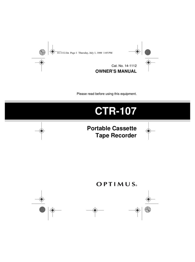 Optimus CTR-107 owner's manual