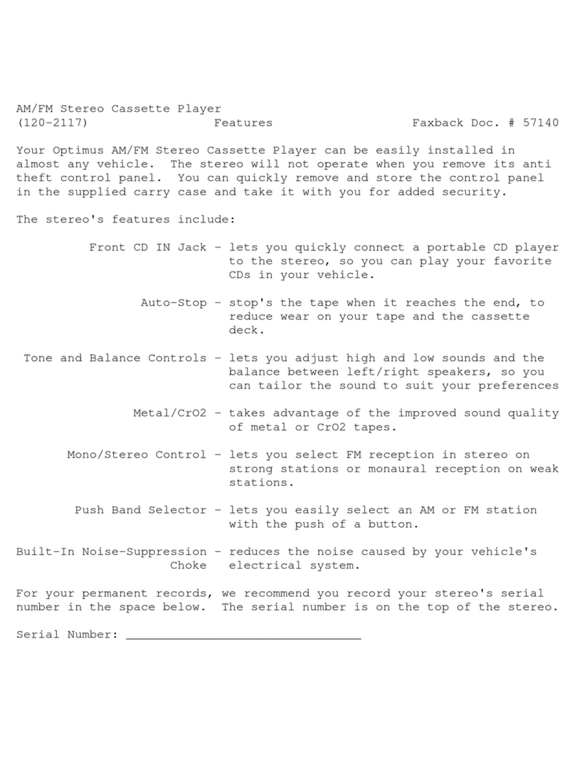 Optimus 120-2117 user manual