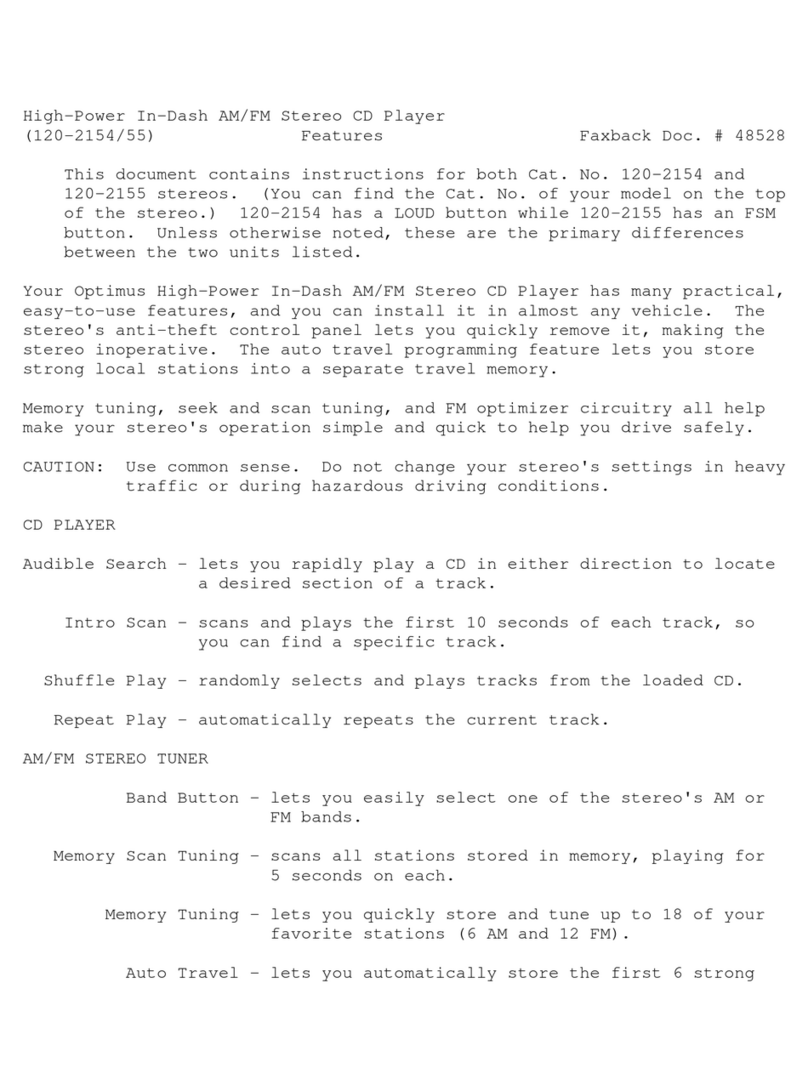 Optimus 120-2154 User manual