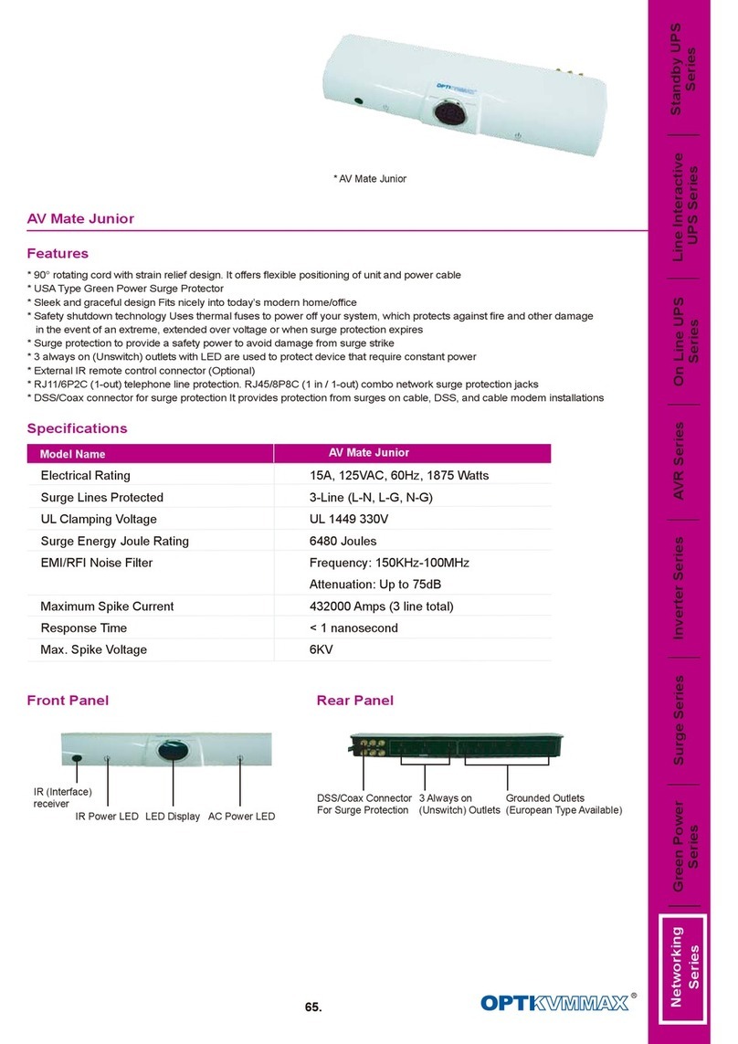 OPTI-UPS AV Mate Junior User manual