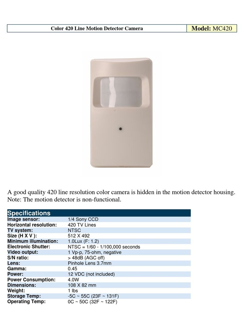 Optiview Motion Detector Camera MC420 User manual