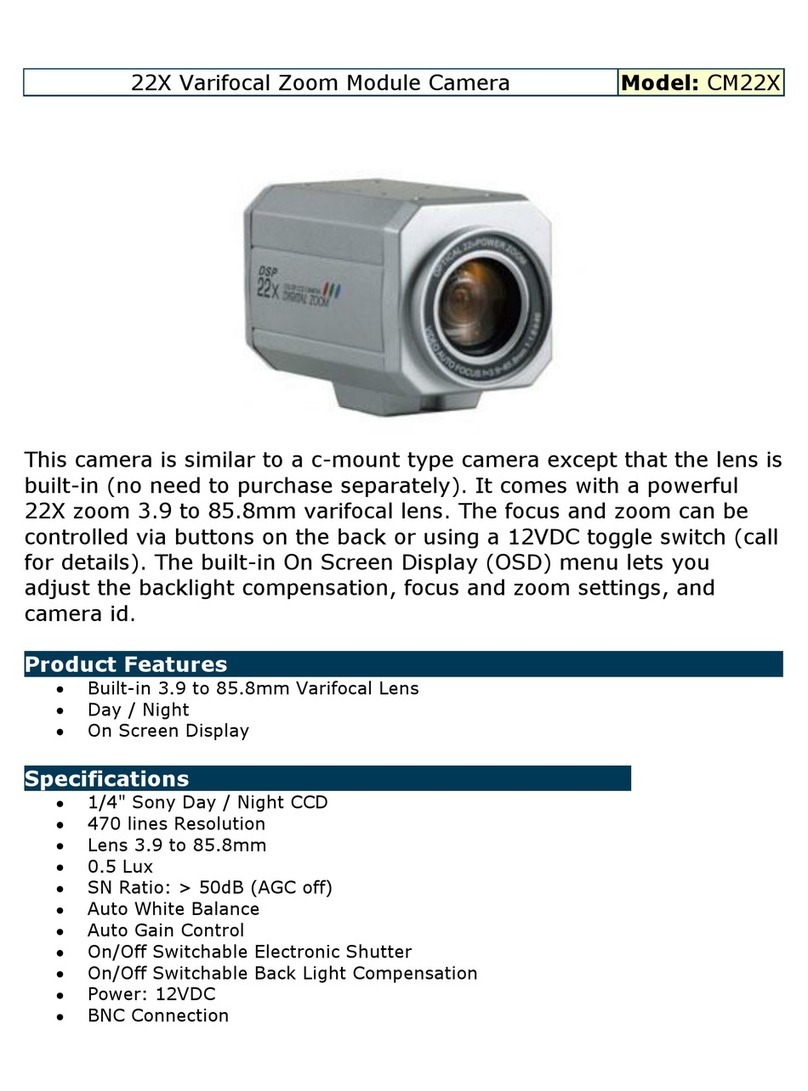 Optiview CM22X Specification sheet