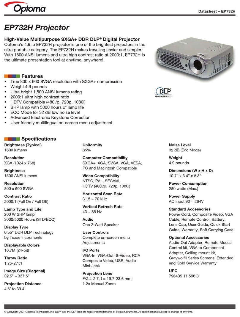 Optoma EP 732H User manual
