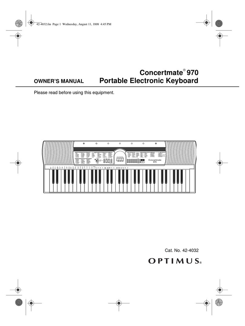 Optimus CONCERTMATE 970 User manual