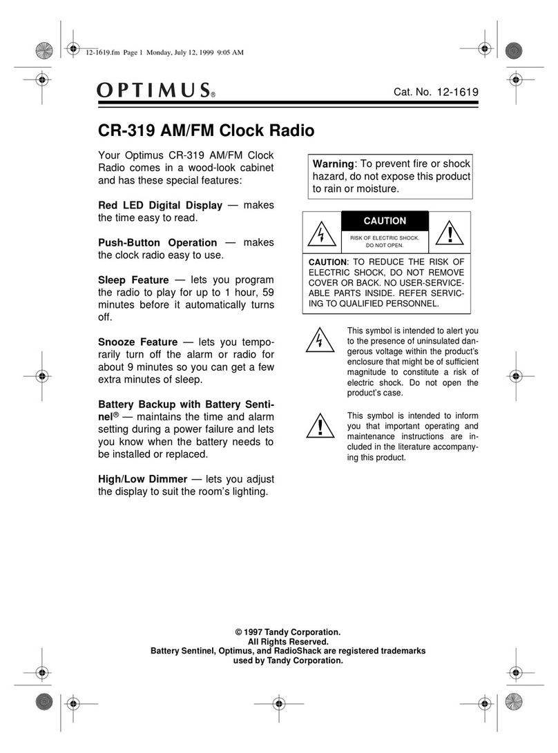Optimus CR-319 user manual